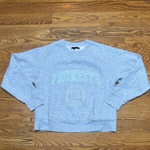 Brunette The Label Gray Crew Neck Sweater